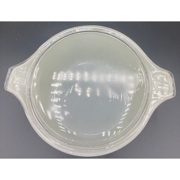 Vintage Pyrex #475-B 2.5 qt Casserole Dish with Lid Shenandoah Pattern Cream - Picture 3 of 7